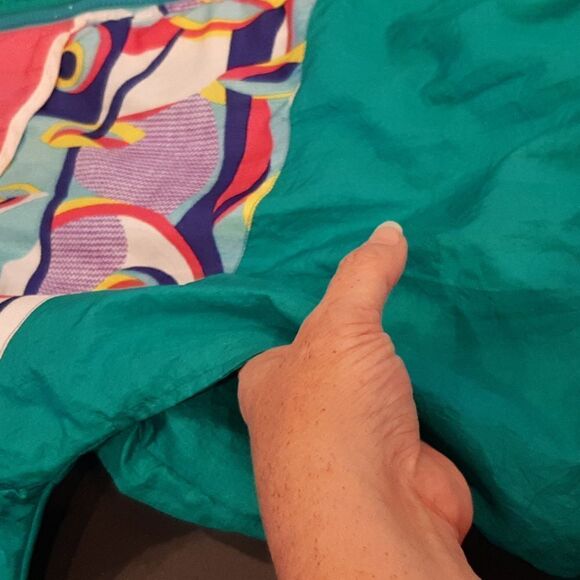 Casual Isle 80's Bright Retro Vintage Reversible Jacket - Picture 11 of 11